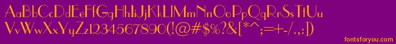 fuente Parisianc – Fuentes Naranjas Sobre Fondo Morado