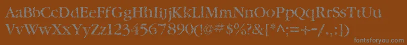 Шрифт TwylitezoneBook – серые шрифты на коричневом фоне