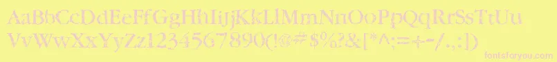 TwylitezoneBook Font – Pink Fonts on Yellow Background