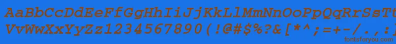 Шрифт CrtmBo – коричневые шрифты на синем фоне