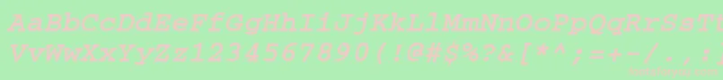 CrtmBo Font – Pink Fonts on Green Background