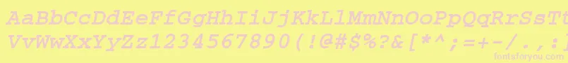 CrtmBo Font – Pink Fonts on Yellow Background