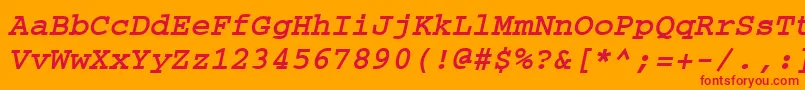 Шрифт CrtmBo – красные шрифты на оранжевом фоне