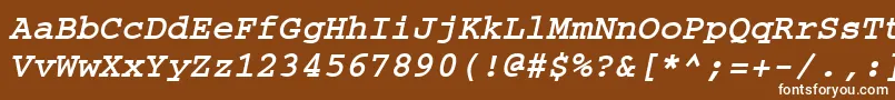 フォントCrtmBo – 茶色の背景に白い文字