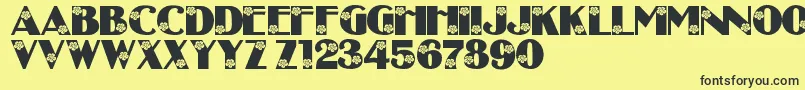 LmsCourtnisDaisys Font – Black Fonts on Yellow Background