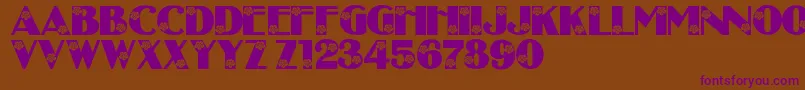 LmsCourtnisDaisys Font – Purple Fonts on Brown Background