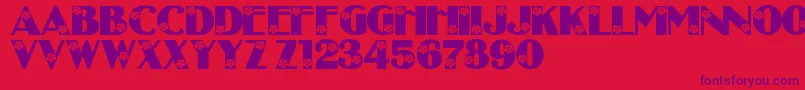 LmsCourtnisDaisys Font – Purple Fonts on Red Background