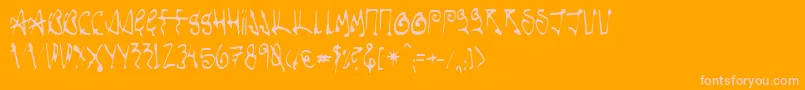 ScorpioA Font – Pink Fonts on Orange Background