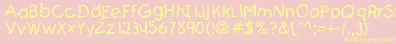 TeslicsDocumentCyrNormal Font – Yellow Fonts on Pink Background