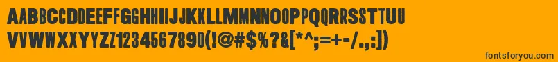 Шрифт LongHairedFreakyPeople – чёрные шрифты на оранжевом фоне