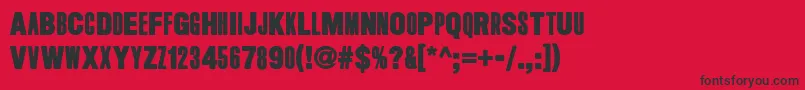 LongHairedFreakyPeople Font – Black Fonts on Red Background