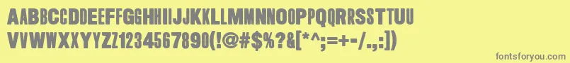 Więcej informacji o czcionce LongHairedFreakyPeople Czcionka LongHairedFreakyPeople – szare czcionki na żółtym tle