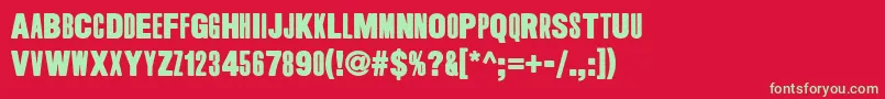 LongHairedFreakyPeople Font – Green Fonts on Red Background