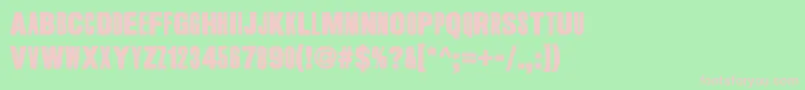 フォントLongHairedFreakyPeople – 緑の背景にピンクのフォント