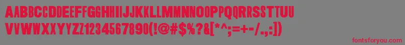 LongHairedFreakyPeople Font – Red Fonts on Gray Background