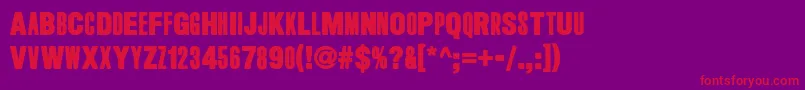 LongHairedFreakyPeople Font – Red Fonts on Purple Background