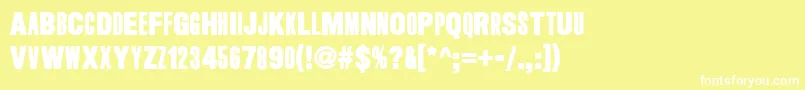 LongHairedFreakyPeople Font – White Fonts on Yellow Background