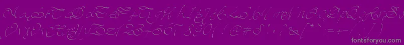 Pwscript Font – Gray Fonts on Purple Background