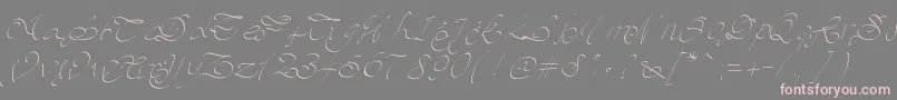 Pwscript Font – Pink Fonts on Gray Background