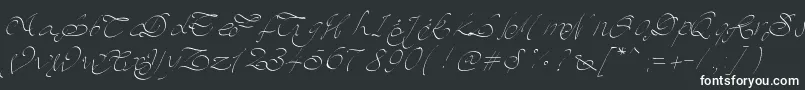 Pwscript-Schriftart – Weiße Schriften