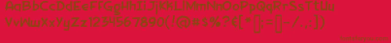GorillaMilkshake Font – Brown Fonts on Red Background