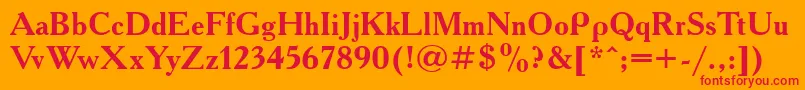AcademyettBold Font – Red Fonts on Orange Background