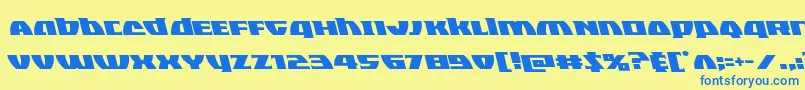 Blackbishopleft Font – Blue Fonts on Yellow Background