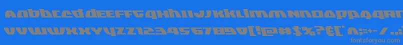 Blackbishopleft Font – Gray Fonts on Blue Background