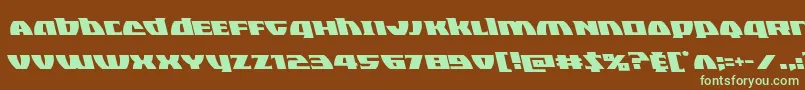 Blackbishopleft Font – Green Fonts on Brown Background