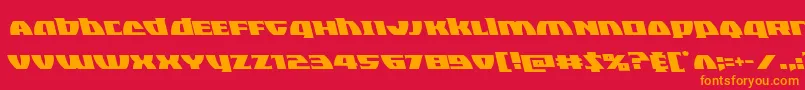 フォントBlackbishopleft – 赤い背景にオレンジの文字