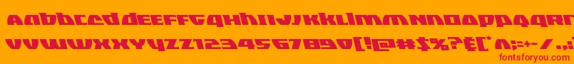 フォントBlackbishopleft – オレンジの背景に赤い文字