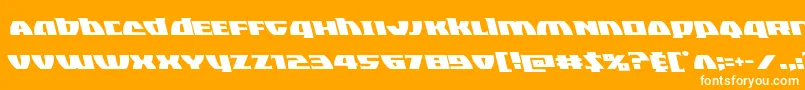 Blackbishopleft Font – White Fonts on Orange Background