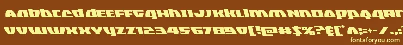 Blackbishopleft Font – Yellow Fonts on Brown Background