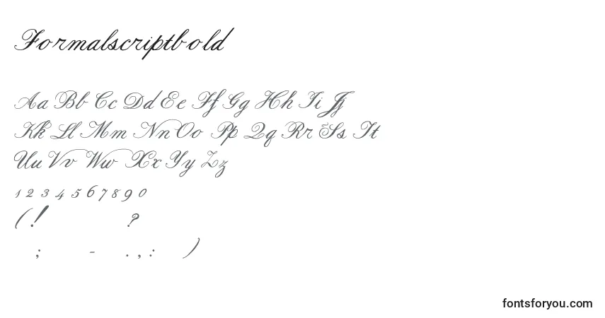Schriftart Formalscriptbold – Alphabet, Zahlen, spezielle Symbole
