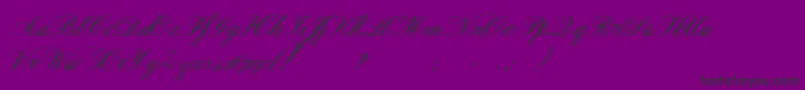 Formalscriptbold-Schriftart – Schwarze Schriften auf violettem Hintergrund