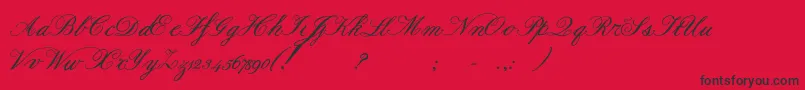 Formalscriptbold Font – Black Fonts on Red Background