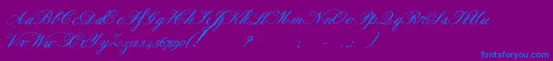 Formalscriptbold Font – Blue Fonts on Purple Background