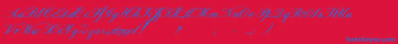 Formalscriptbold Font – Blue Fonts on Red Background