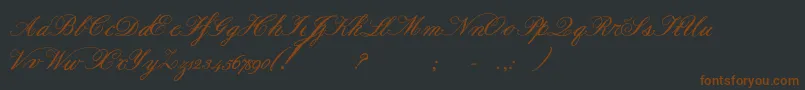 Formalscriptbold Font – Brown Fonts on Black Background
