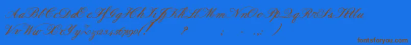 Formalscriptbold Font – Brown Fonts on Blue Background