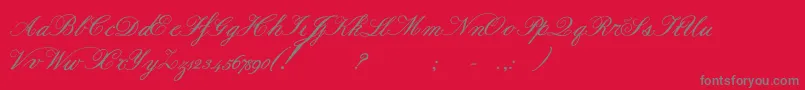 Formalscriptbold Font – Gray Fonts on Red Background