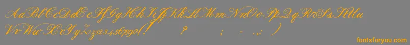 Formalscriptbold Font – Orange Fonts on Gray Background