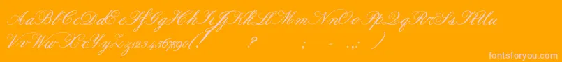 Formalscriptbold Font – Pink Fonts on Orange Background