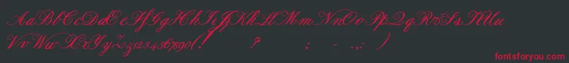 Formalscriptbold Font – Red Fonts on Black Background