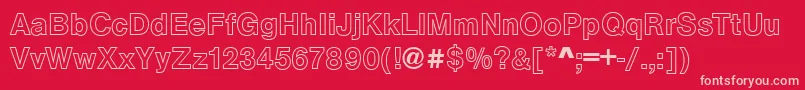 ArezzoOutlineRegular Font – Pink Fonts on Red Background