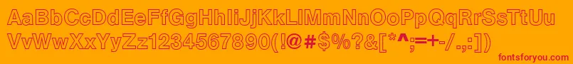 ArezzoOutlineRegular Font – Red Fonts on Orange Background