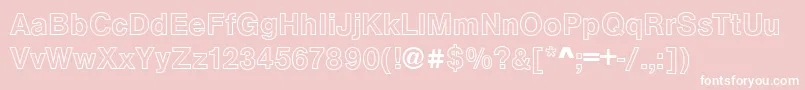 ArezzoOutlineRegular Font – White Fonts on Pink Background