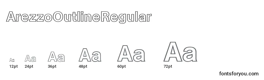 ArezzoOutlineRegular Font Sizes