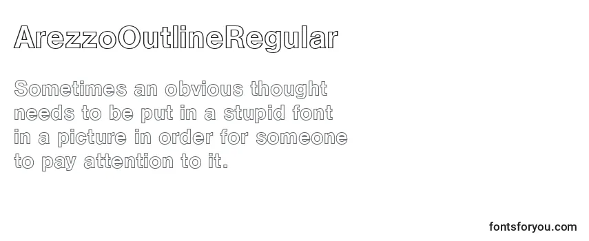Review of the ArezzoOutlineRegular Font