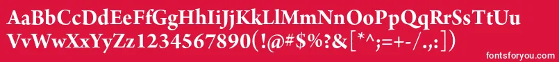 ArnoproBold18pt Font – White Fonts on Red Background